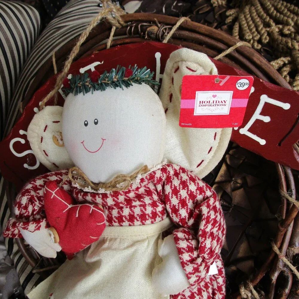 NWT angel door wreath